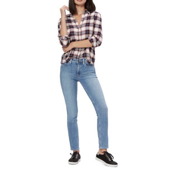 NWT Women's Paige L/S Enid Plaid Snap-Front Shirt Sz Large - Picture 2 of 12